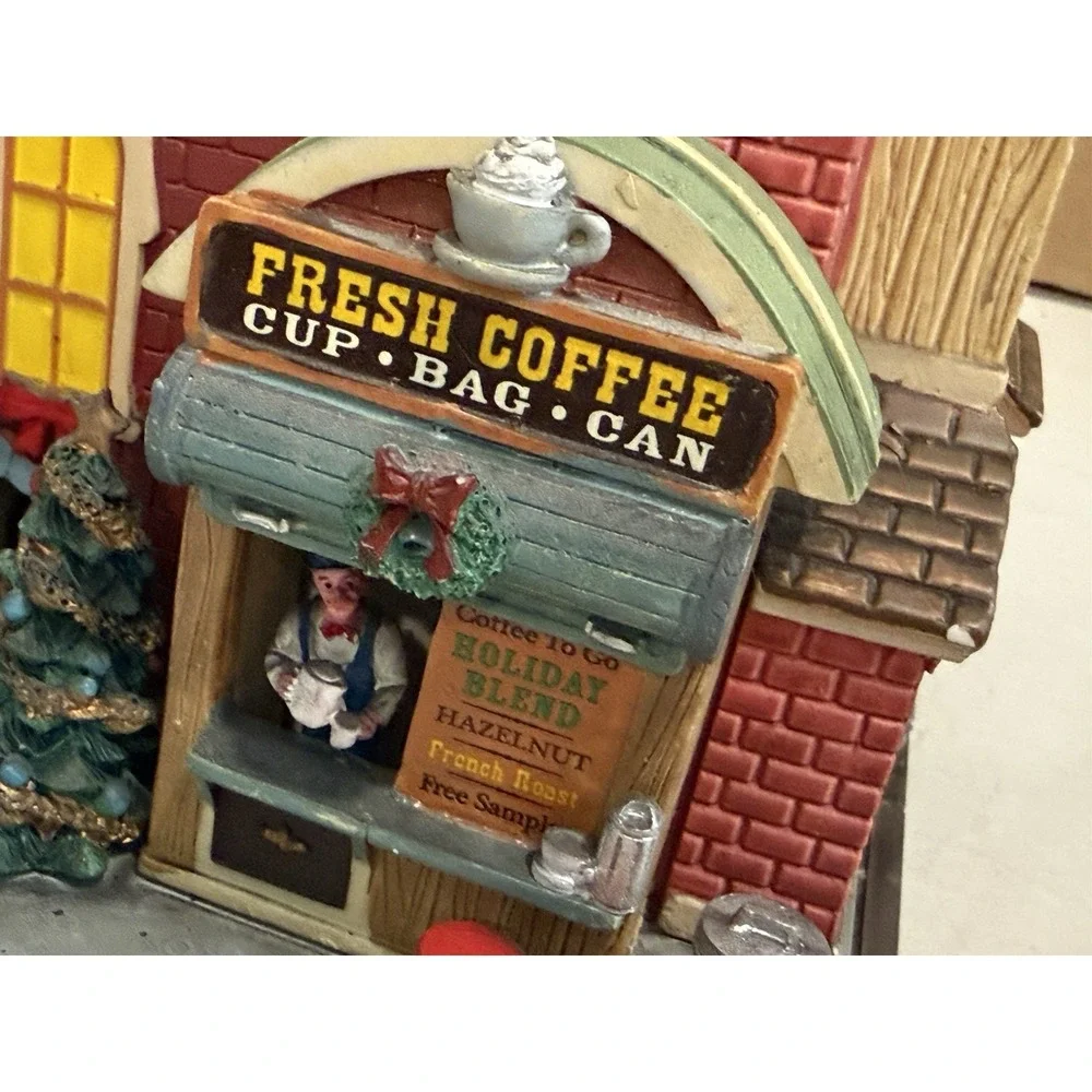 Lemax Vintage Grind Coffee Company Sights & Sounds Tested Working Read